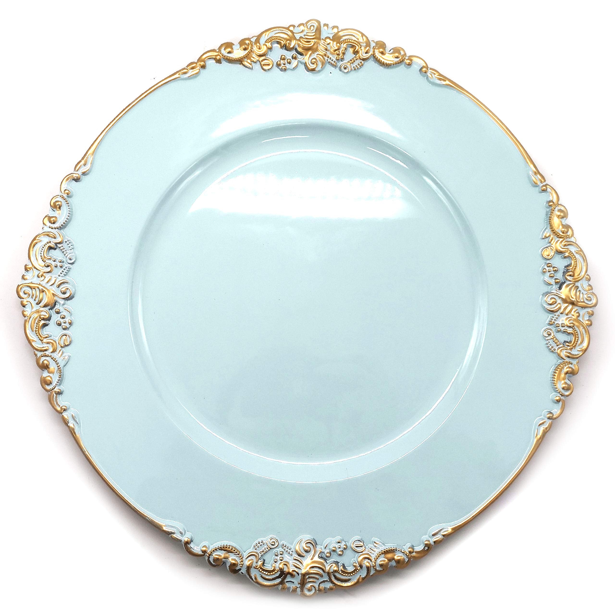 Allgala 13-Inch 6-Pack Heavy Quality Round Charger Plates-Reef Gold-HD80331