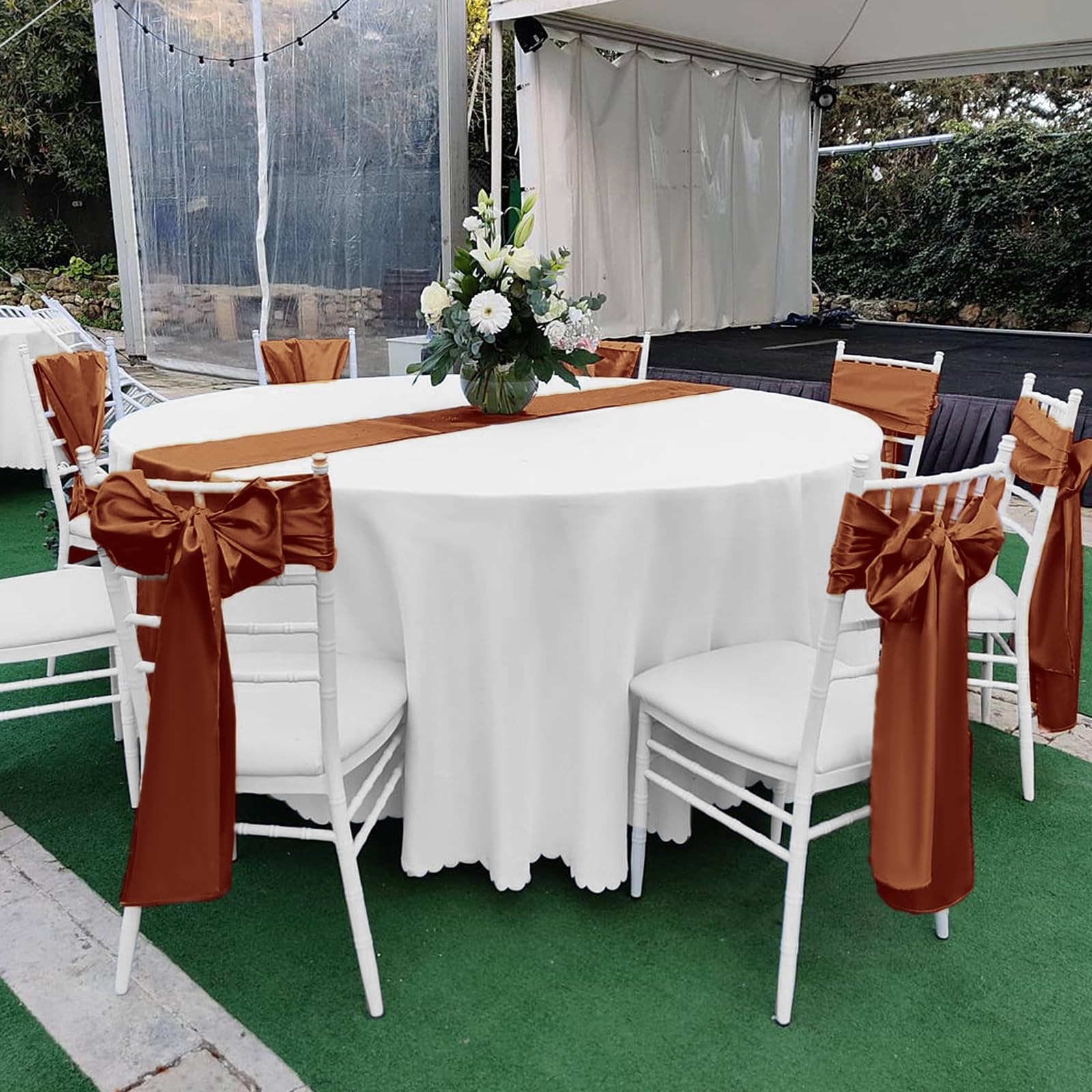 Pesonlook 15 Pack Royal Blue Table Runners 12 x 108 Inch Long for Rectangle Round Tables, Satin Table Runner for Wedding, Birthday Party Banquets Graduation Engagements Decoration