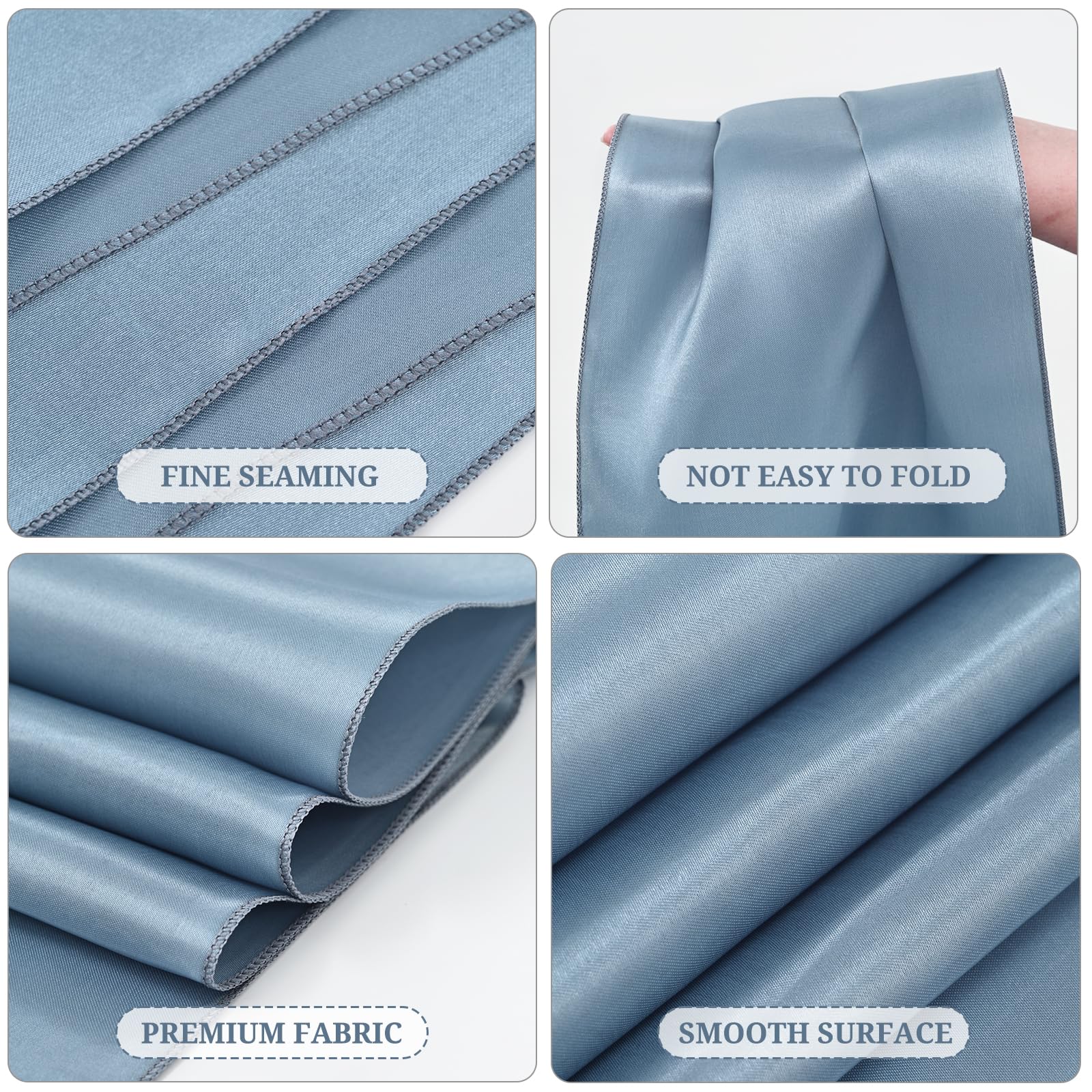 Pesonlook 15 Pack Royal Blue Table Runners 12 x 108 Inch Long for Rectangle Round Tables, Satin Table Runner for Wedding, Birthday Party Banquets Graduation Engagements Decoration