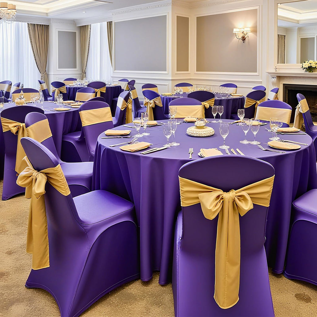 VEVOR 50 Pcs Navy Blue Chair Covers, Polyester Spandex Chair Cover, Stretch Slipcovers for Wedding Party Dining Banquet Flat-Front Chair Covers, Fits Chair Measures up to 20.08 x 17.72 x 37.4 inch