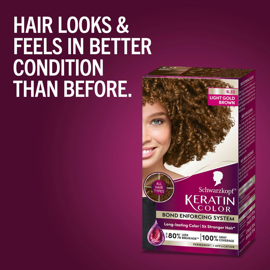 Schwarzkopf Keratin Color Permanent Hair Color, 2.6 Rich Soft Black, 1 Application - Salon Inspired Permanent Hair Dye, for up to 80% Less Breakage vs Untreated Hair and up to 100% Gray Coverage