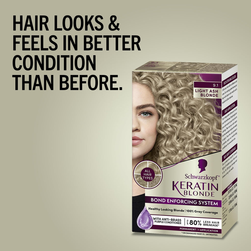 Schwarzkopf Keratin Color Permanent Hair Color, 2.6 Rich Soft Black, 1 Application - Salon Inspired Permanent Hair Dye, for up to 80% Less Breakage vs Untreated Hair and up to 100% Gray Coverage
