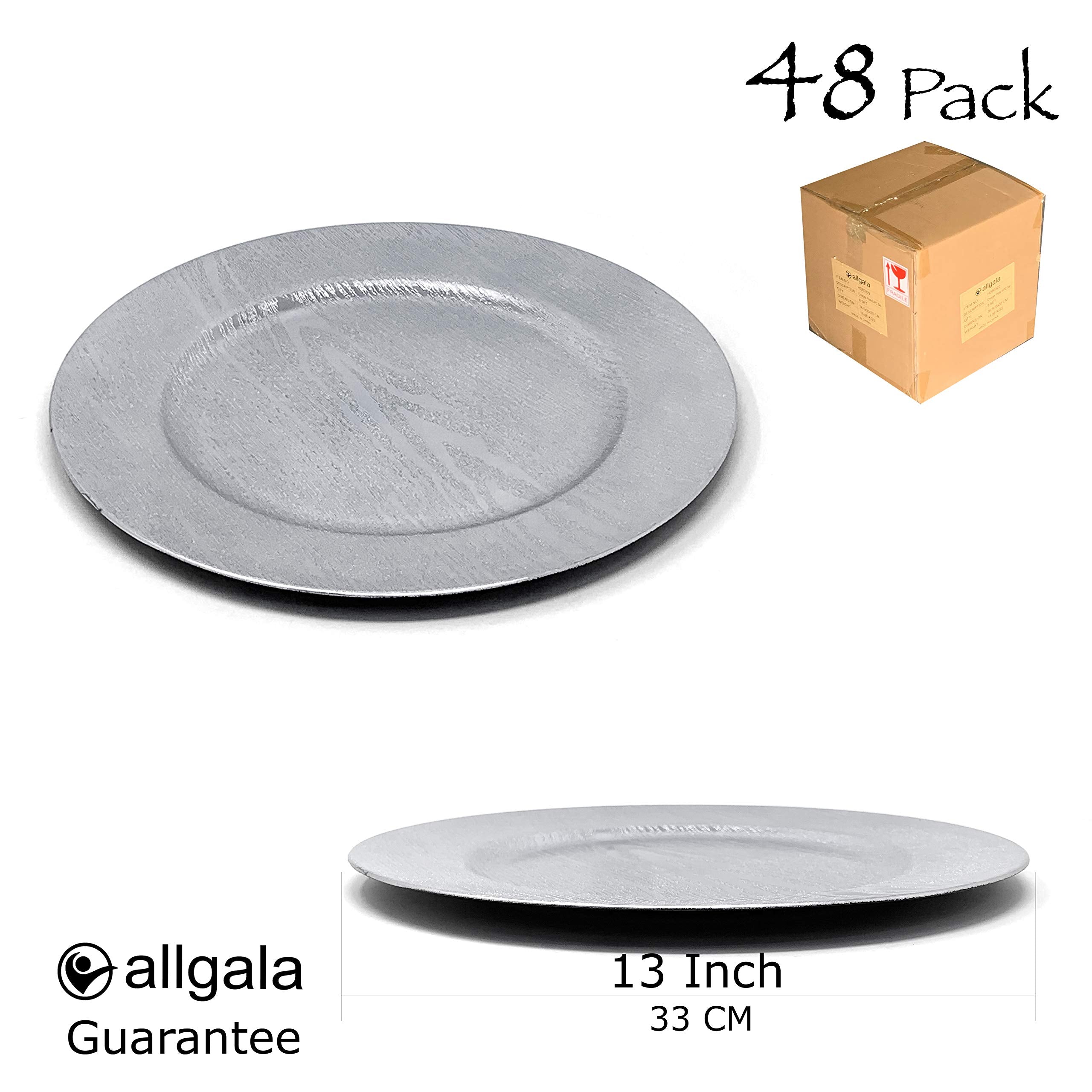 Allgala 13-Inch 6-Pack Heavy Quality Round Charger Plates-Reef Gold-HD80331