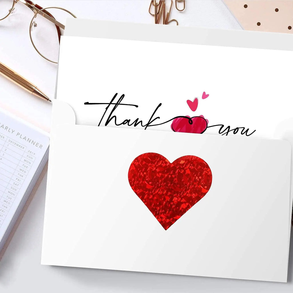 1-5Rolls Red Pink Heart Stickers(500pcs/Roll)for Valentines Day Wedding Gift Packing Bag Packaging Labels Love DIY Stickers