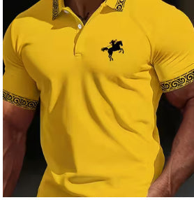 Men's Lemon Yellow Graphic Print T-Shirt | Tayamek Anamera