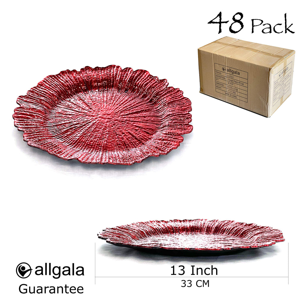 Allgala 13-Inch 6-Pack Heavy Quality Round Charger Plates-Reef Gold-HD80331