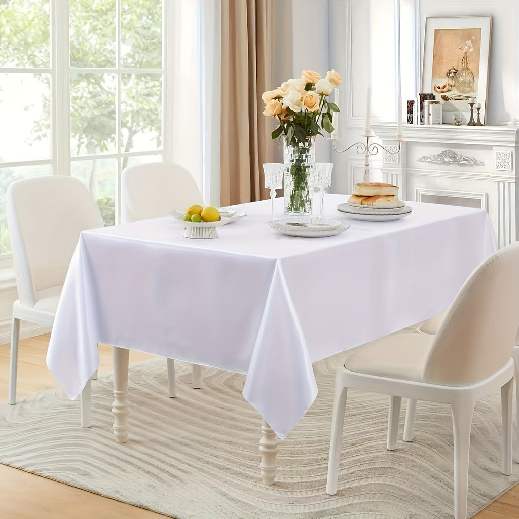 6 Pack Rectangle Tablecloth Wrinkle Free ly Soft Table Cloth, Satin Dining Table Cloths for Dining Room, Indoor and Outdoor Use, 58*102 Inches, Red, Indoor Table Cover, Party Table Decor, Elegant Table, Smooth Texture, Wrinkl