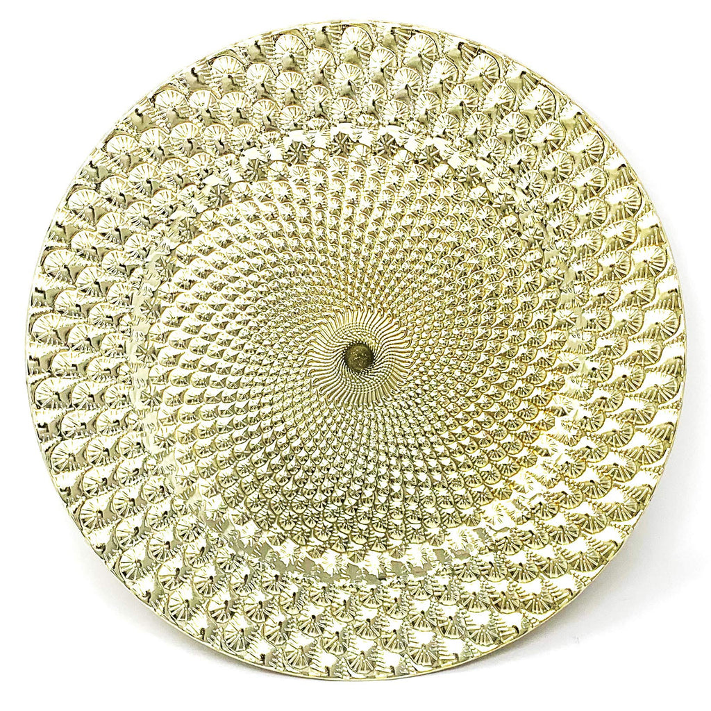 Allgala 13-Inch 6-Pack Heavy Quality Round Charger Plates-Reef Gold-HD80331