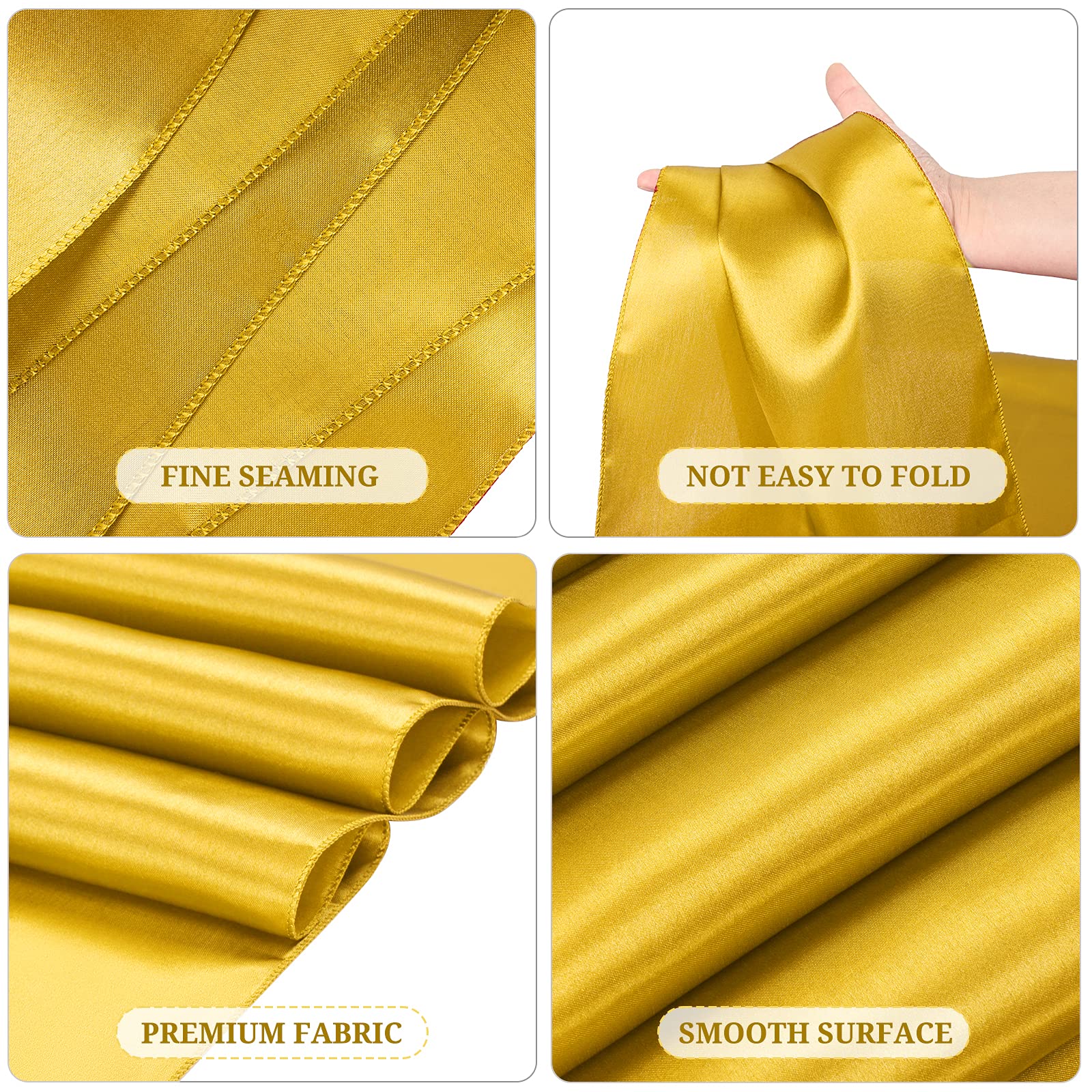 Pesonlook 15 Pack Royal Blue Table Runners 12 x 108 Inch Long for Rectangle Round Tables, Satin Table Runner for Wedding, Birthday Party Banquets Graduation Engagements Decoration