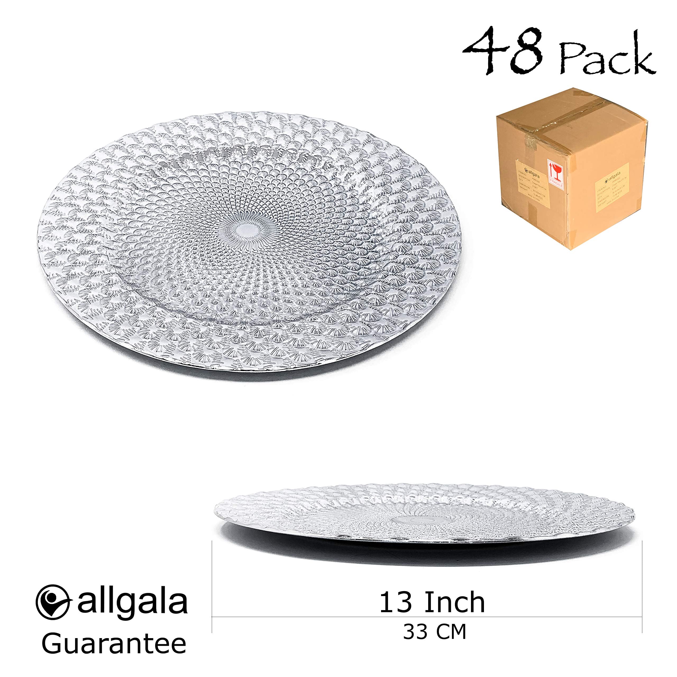 Allgala 13-Inch 6-Pack Heavy Quality Round Charger Plates-Reef Gold-HD80331