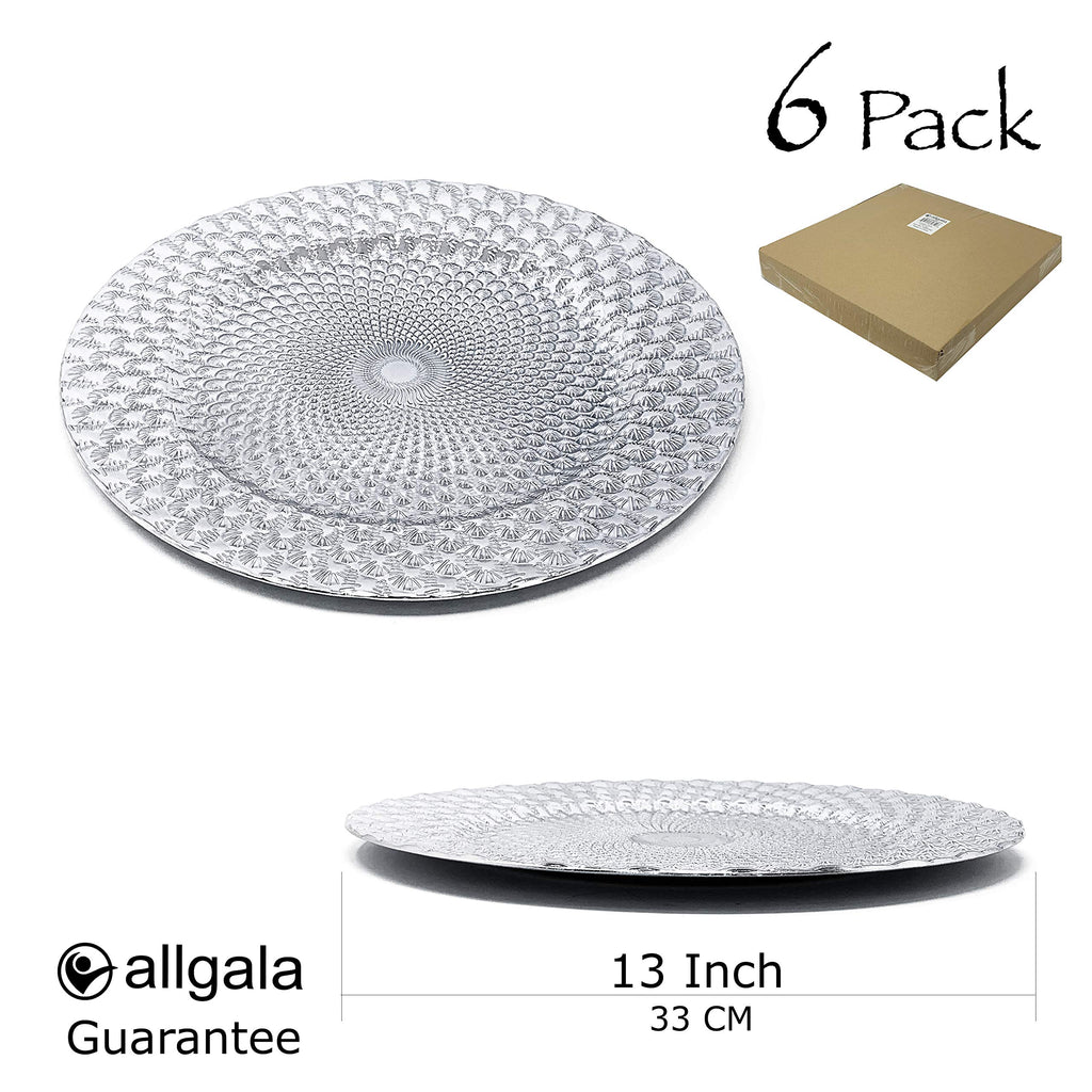Allgala 13-Inch 6-Pack Heavy Quality Round Charger Plates-Reef Gold-HD80331