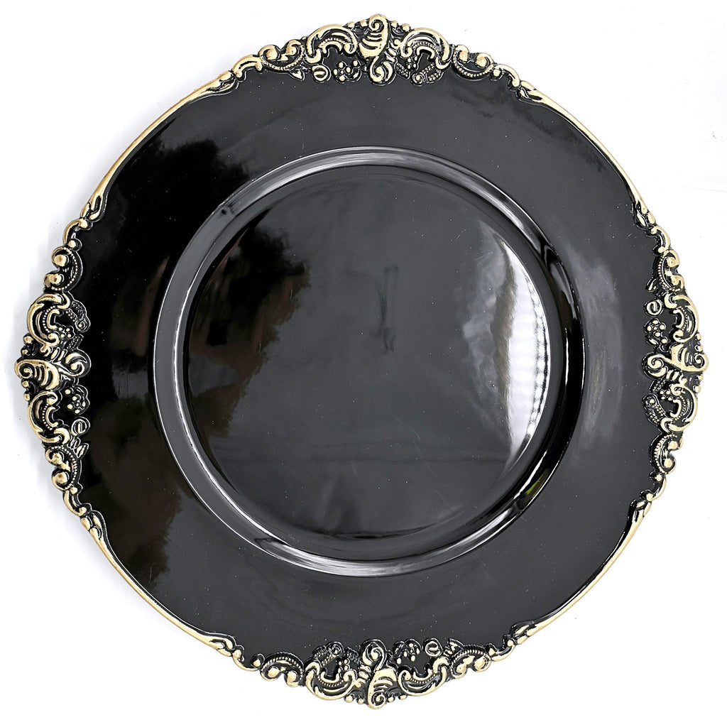 Allgala 13-Inch 6-Pack Heavy Quality Round Charger Plates-Reef Gold-HD80331