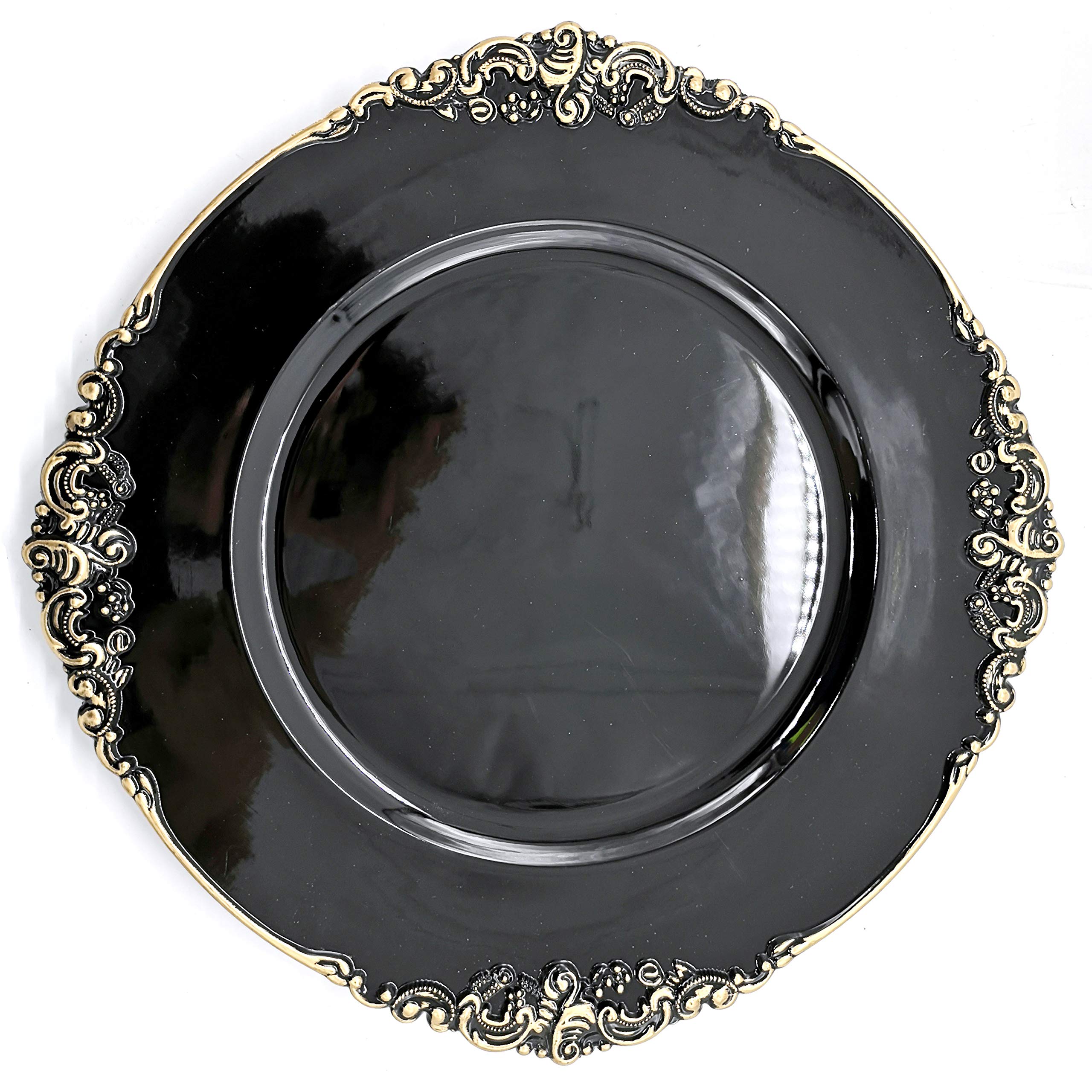 Allgala 13-Inch 6-Pack Heavy Quality Round Charger Plates-Reef Gold-HD80331