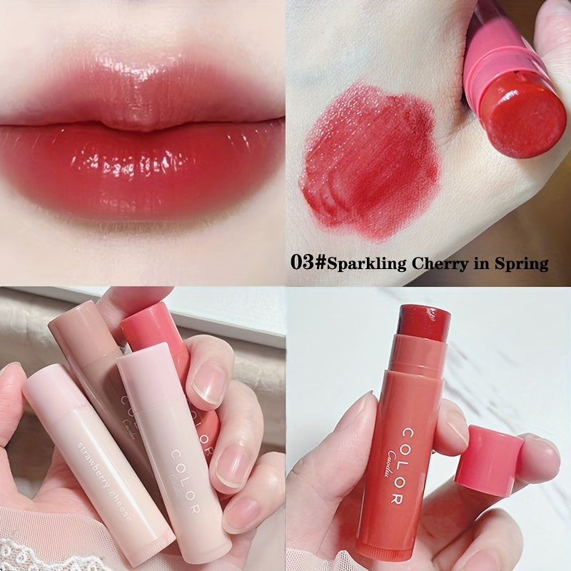 3 Color Moisturizing Lip Balm Tinted, Long-lasting Color Lifting Lightening Lip Line Soft Lipstick Valentine's Day Gifts