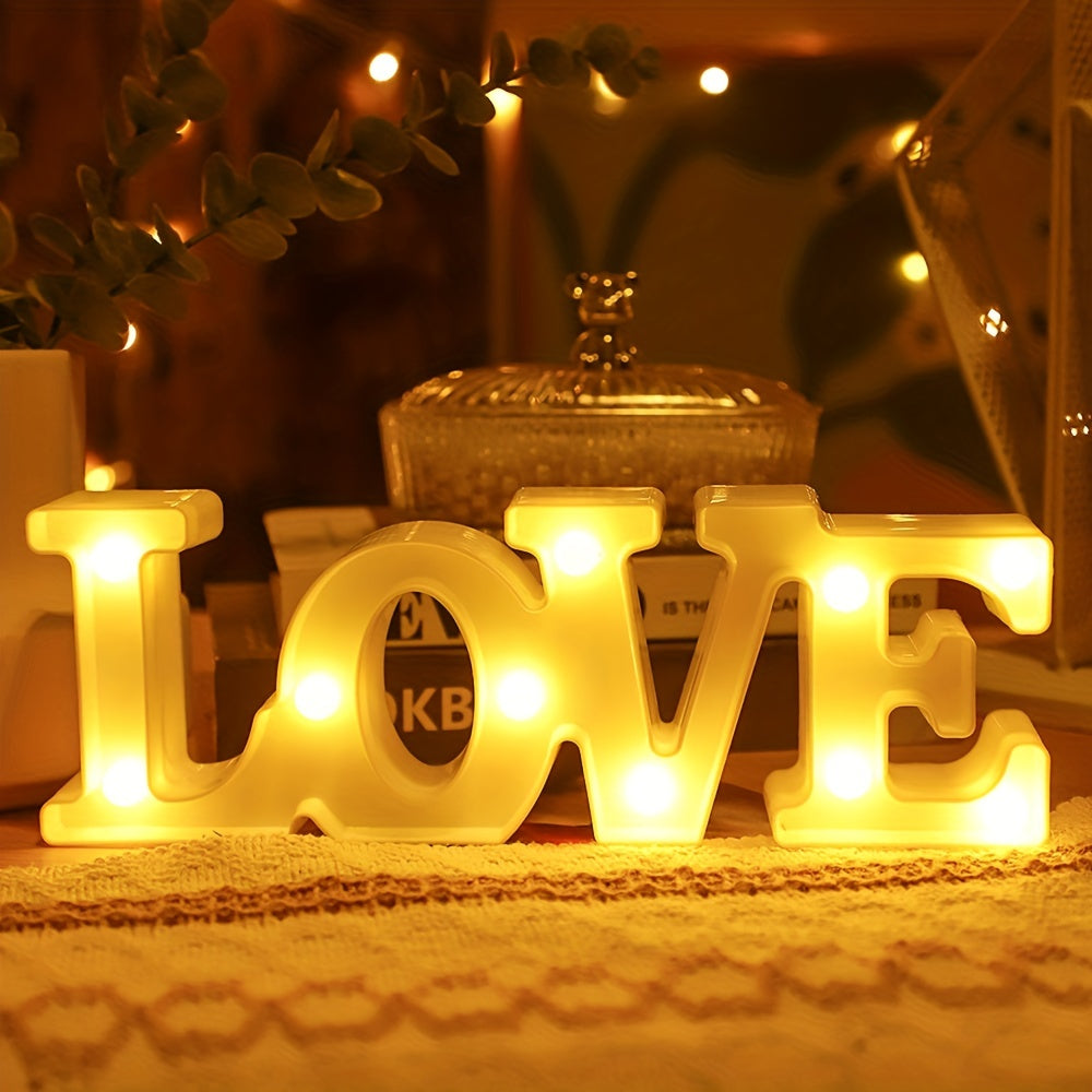 1pc Romantic Love Shaped Night Light, Battery Powered Indoor Desktop, Bedside, And Wall Decorative Lights, Suitable As Gifts For Valentine's Day, Thanksgiving, Loved Ones, Friends, Or Birthday, Party, Proposal, Wedding Decora
