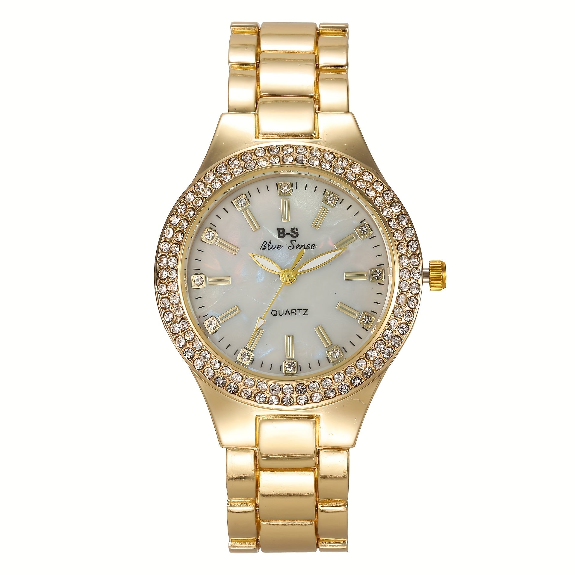 Rhinestone Decor Quartz Watch Casual Analog Party Dress Watch, Gift For Mother's Day Valentine's Day