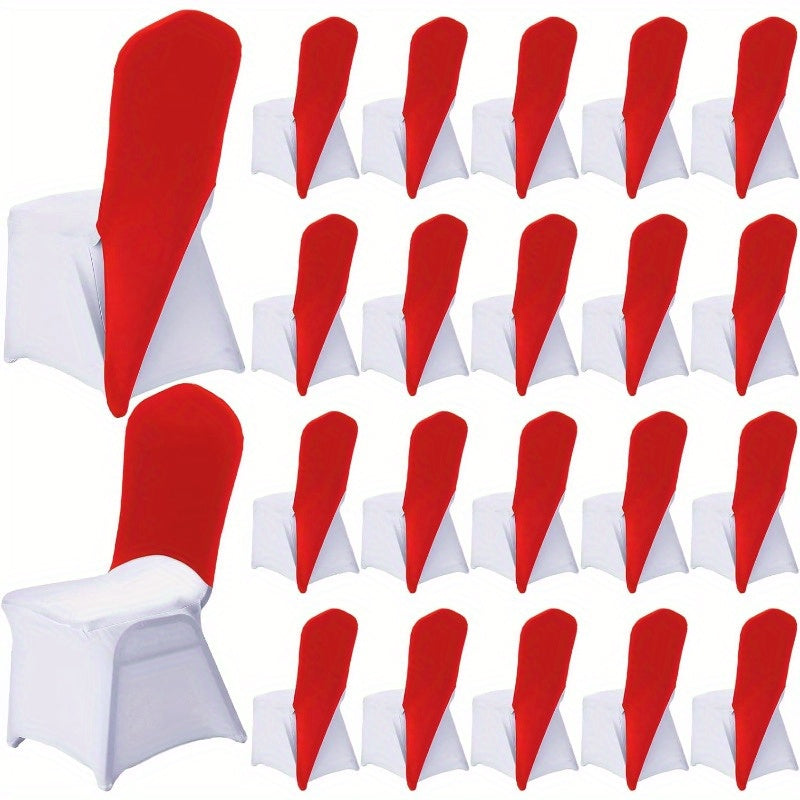 10pcs Stretch Spandex Chair Cap Covers - Elastic Band Chair Toppers for Weddings, Parties & Events