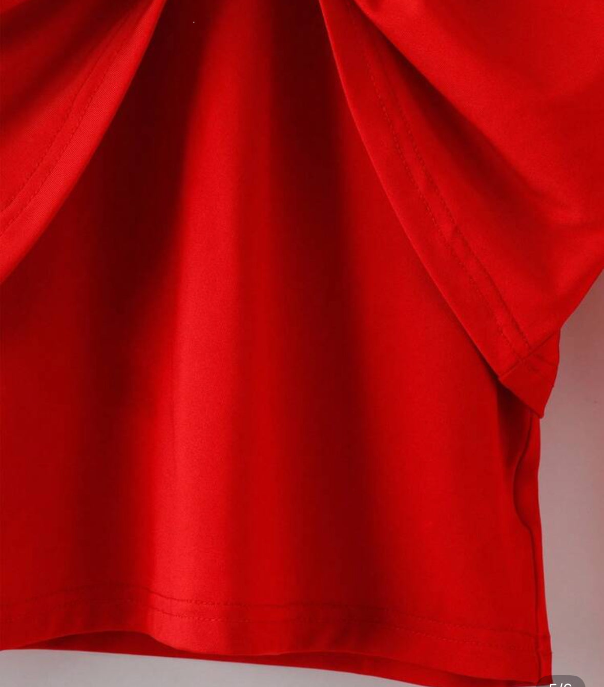 Haut Rouge Festif Épaules Dénudées - XL