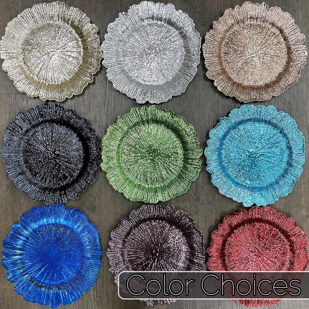 Allgala 13-Inch 6-Pack Heavy Quality Round Charger Plates-Reef Gold-HD80331