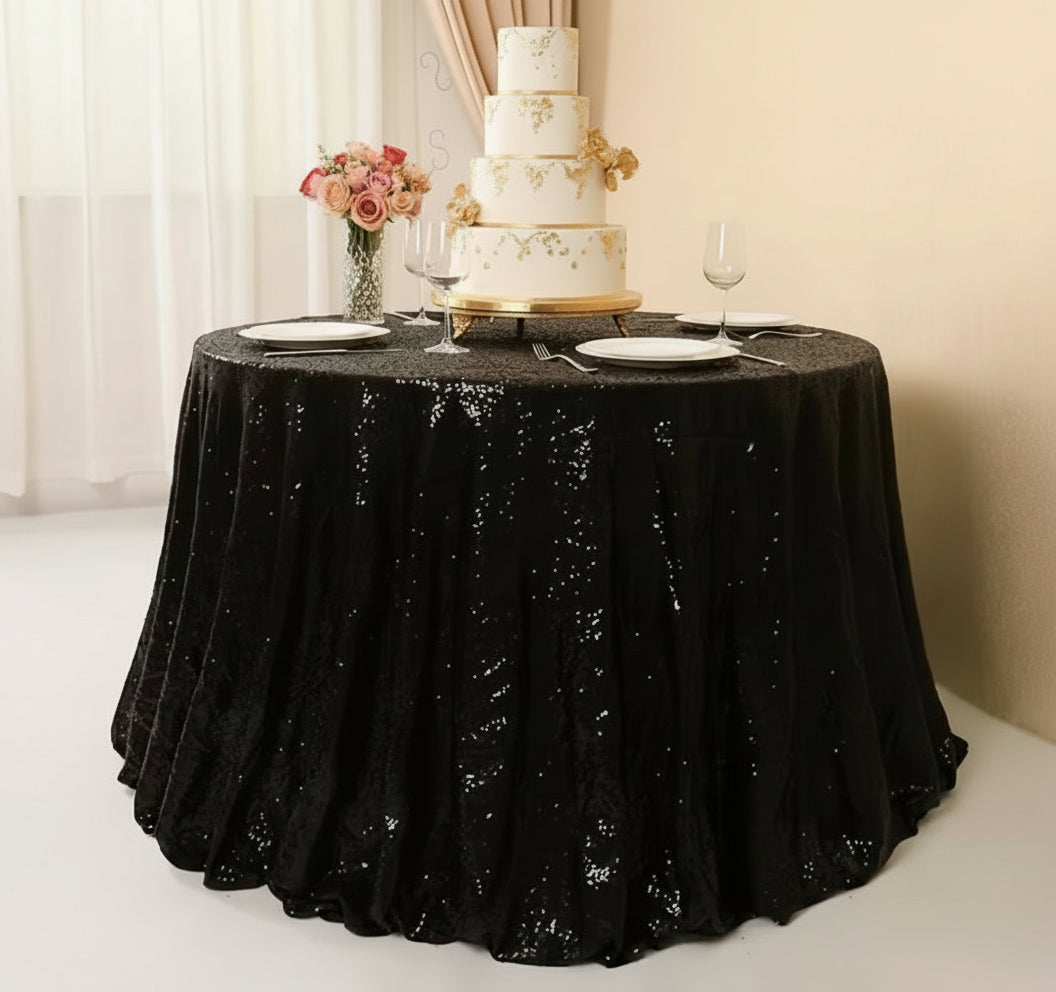 Luxe Sequin Tablecloth Gold & Silver Rental | Tayamek Anamera - Rental