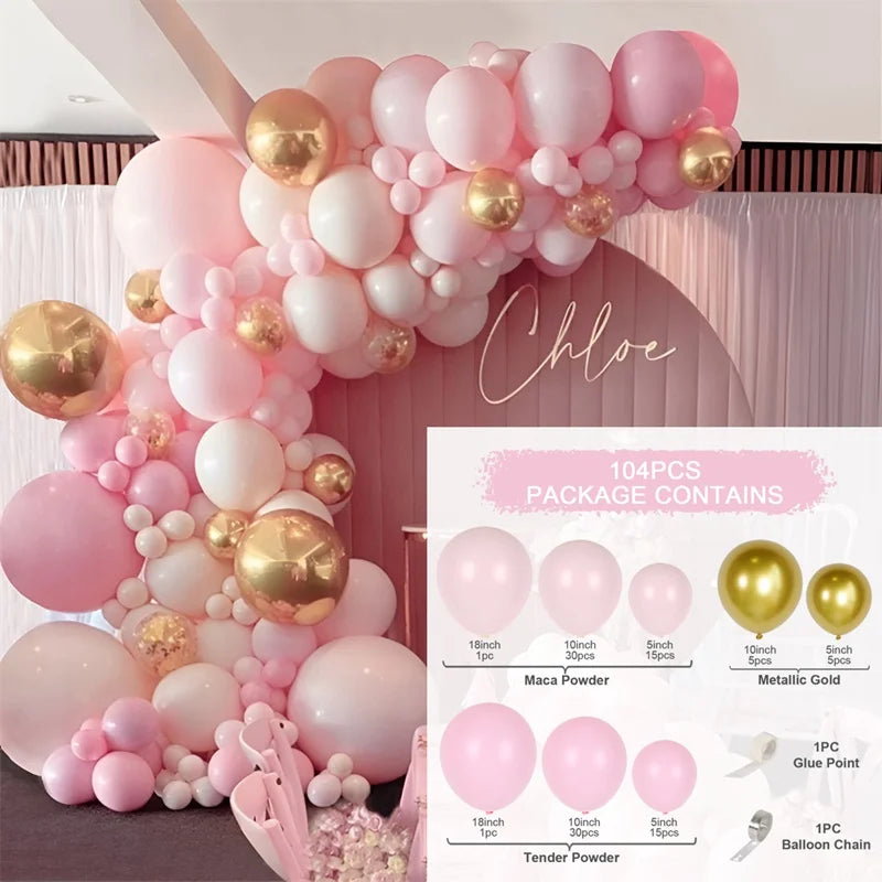 Balloon Garland Arch Kit Birthday Party Decoration Girl Birthday Foil Balloon  Baby Shower Decor Globos Wedding Party Supplies