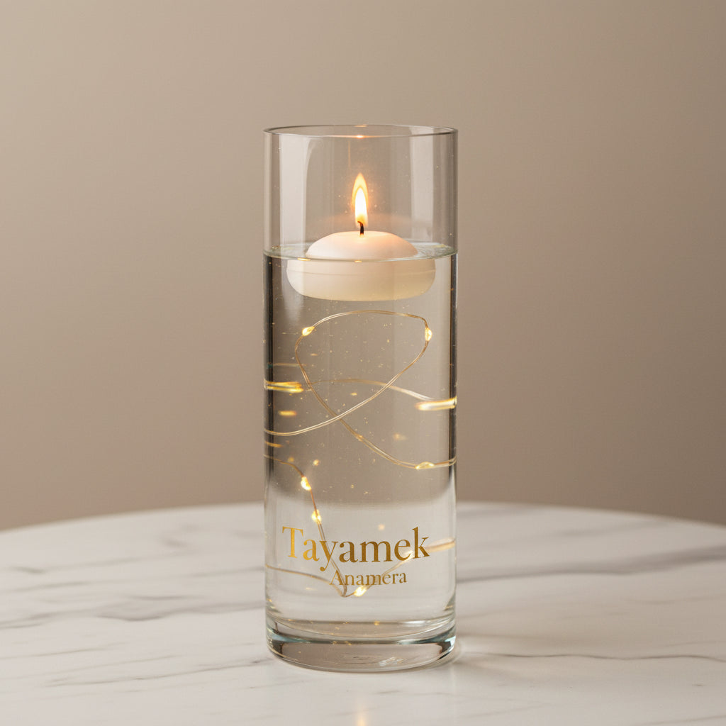 Tall Glass Cylinder Vase – 11.8 Inch | Tayamek Anamera Rental