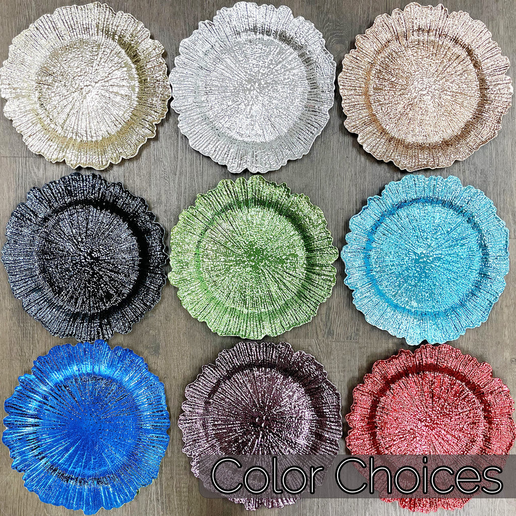 Allgala 13-Inch 6-Pack Heavy Quality Round Charger Plates-Reef Gold-HD80331