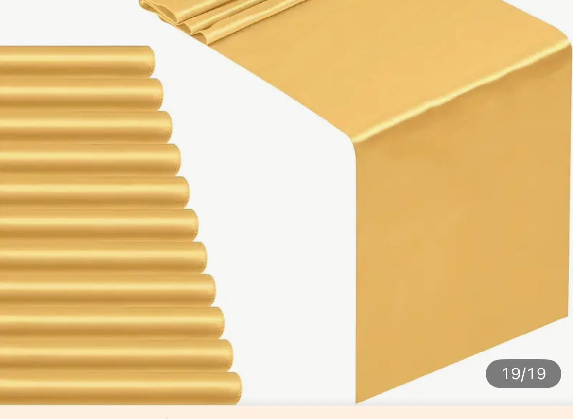 Satin Table Runner – 12 x 108 in | Tayamek Anamera Rental