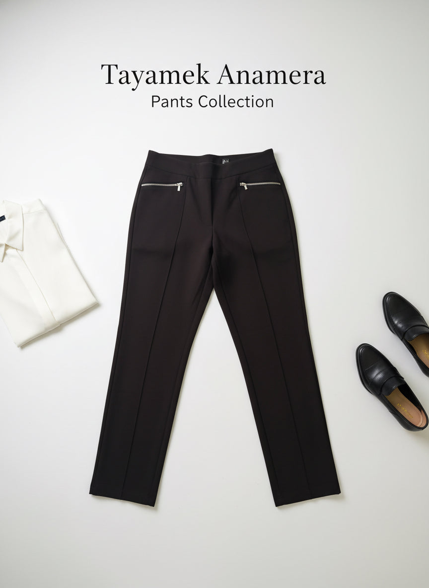 Black Lifestyle Pants with Front Zipper Pocket – Second Hand