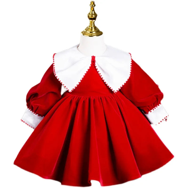 Baby First Birthday Dress Newborn Infant Girls Baptism Christmas Party Dresses Children Lolita Ball Gown Kids Boutique Clothing