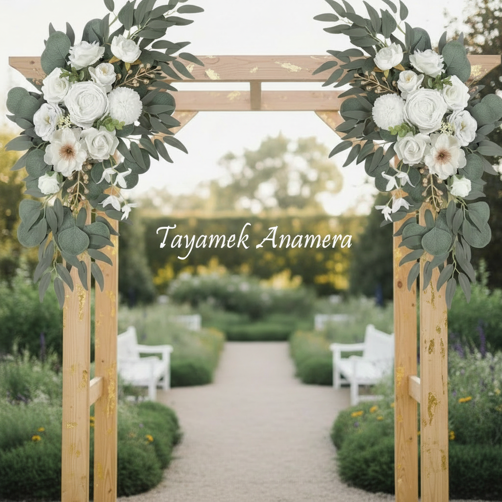 Wedding Arch Floral Decor – 2-Piece Set | Tayamek Anamera Rental