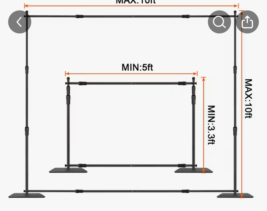 Support de Toile de Fond 10x10 pieds - Location