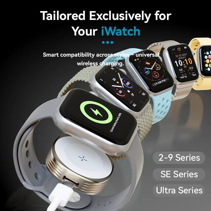 VYVYLABS Wireless Charging Portable Magnetic Watch Wireless Fast Charger Smartwatch Refresh Rate for iWatch Series 6 5 3 2 1