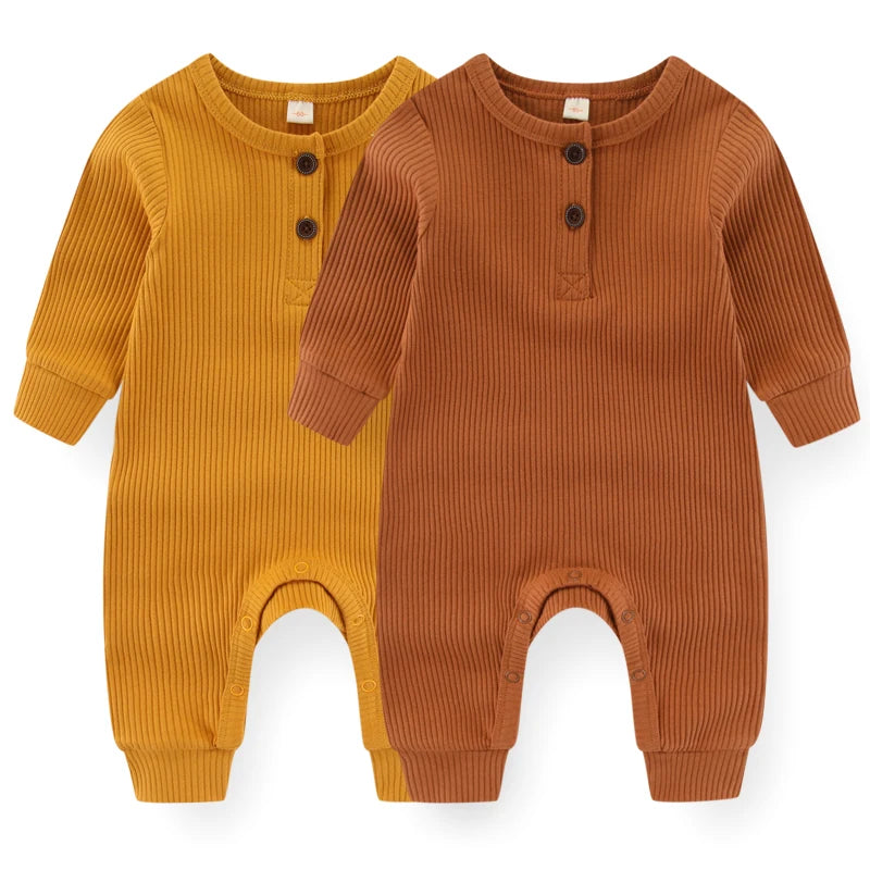 2/3Pieces Cotton Baby Girl Clothes Sets Unisex Rompers 0-24M New Born Baby Boy Clothes 2-Way Zipper Cartoon Autumn Spring