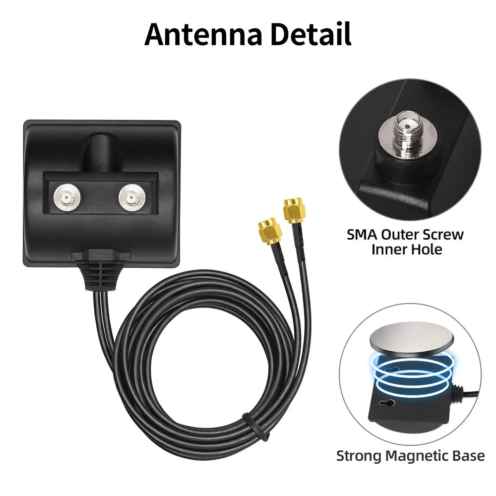 2.4G 5.8G Dual Band WiFi Wireless Router Antenna Omni Directional Plug Connector Magnetic Base with RP SMA Male Connector