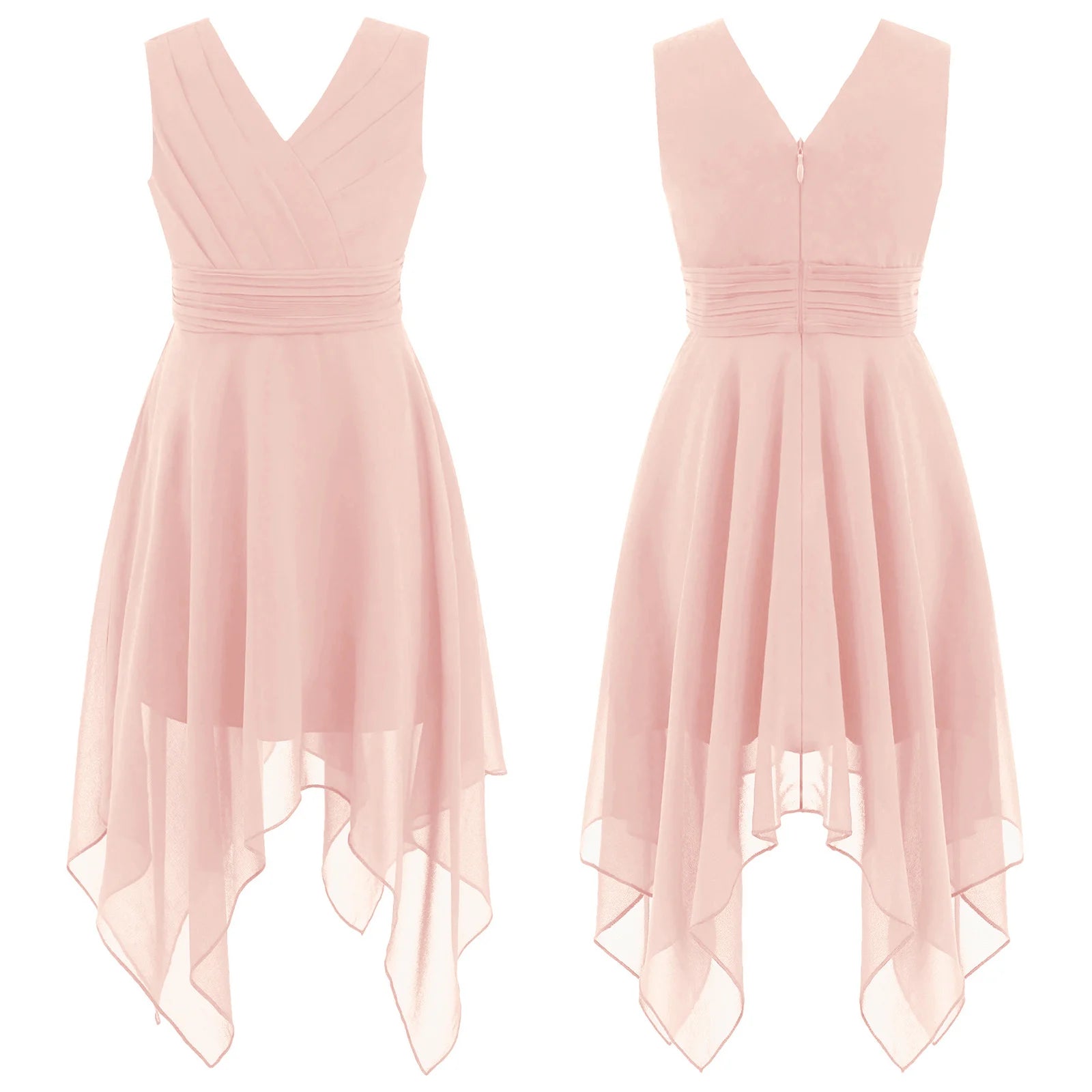 Kids Girls Lace Chiffon Party Grown Dress Birthday Ballroom Wedding Flower Girls Dresses for First Communion Bridesmaid Cocktail