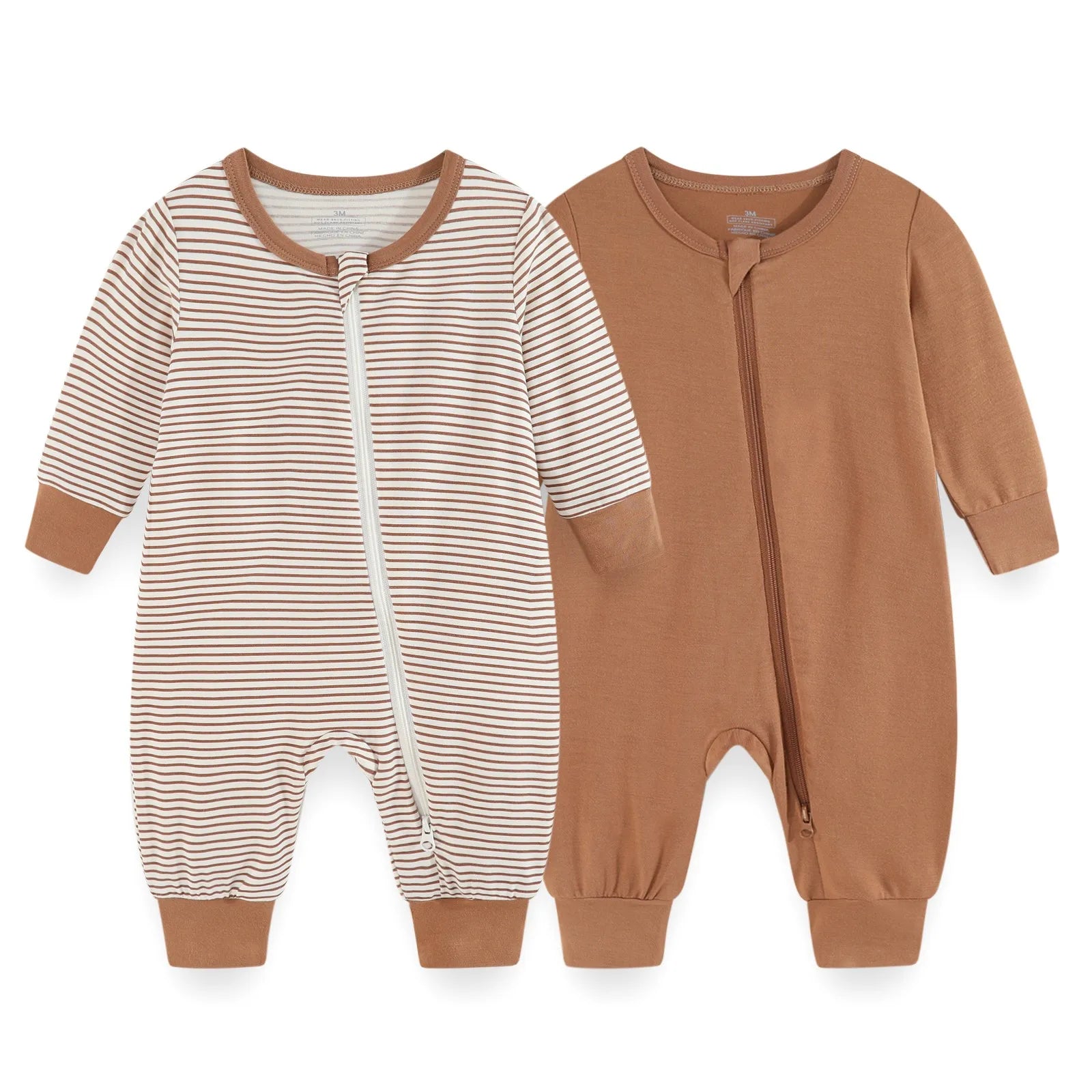 2/3Pieces Cotton Baby Girl Clothes Sets Unisex Rompers 0-24M New Born Baby Boy Clothes 2-Way Zipper Cartoon Autumn Spring