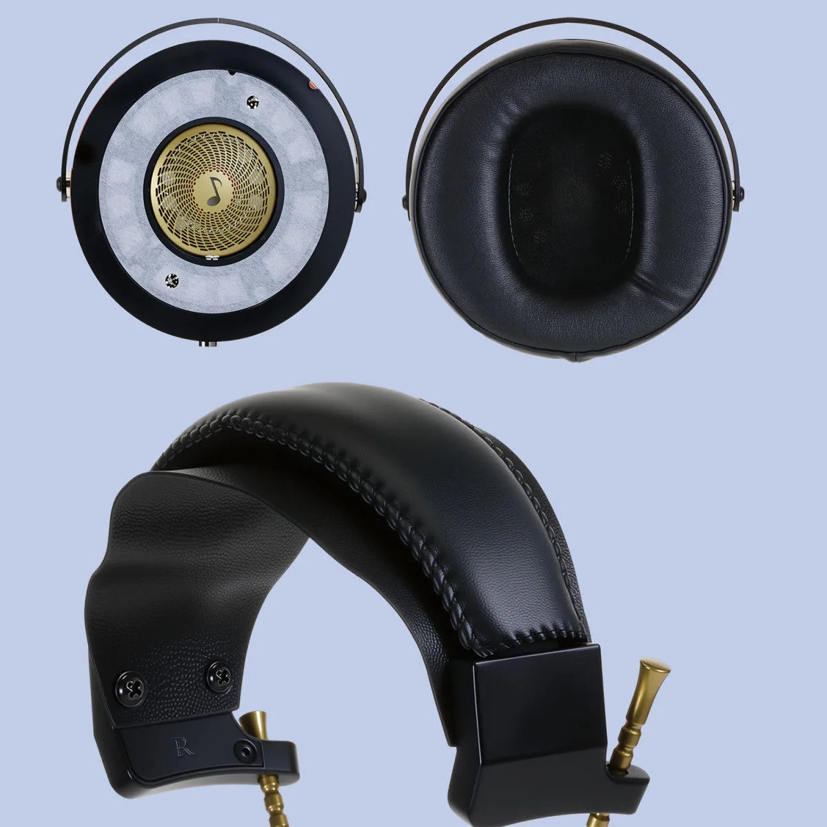60mm dynamic coil wired headphones | high-resolution open headset | echo smooth music body