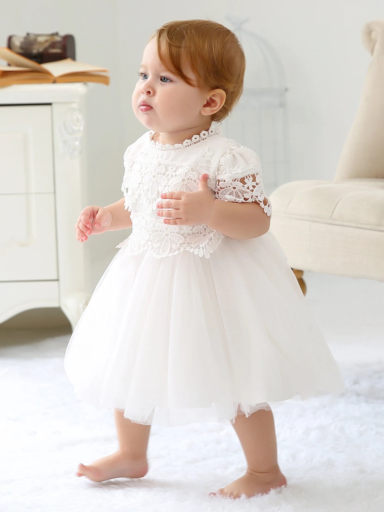 Baby Christening Stuff Dress Baby Girl Dress Party Birthday Wedding Princess White Dresses