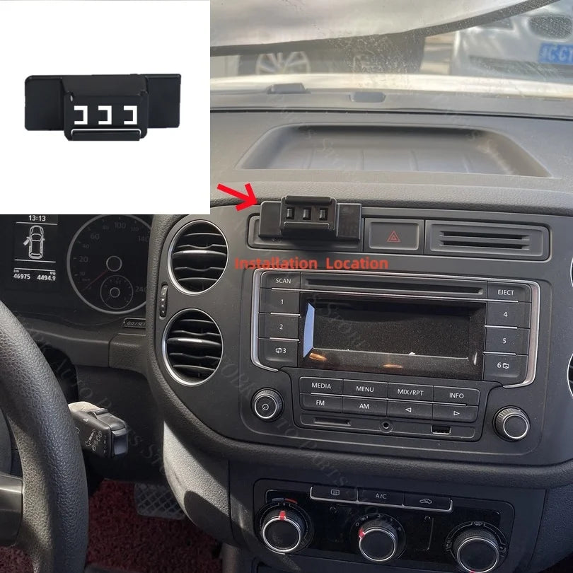 Magnetic Phone Holder Special Fixed Bracket For Volkswagen VW Tiguan 5N 2010-2019 2017 2018 Wireless Charging Base MagSafe Mount