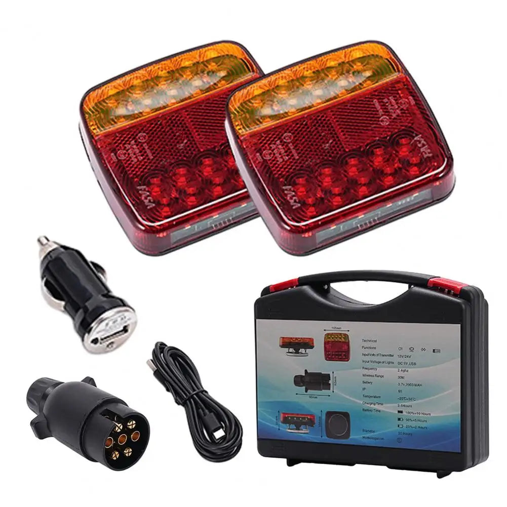 Wireless Trailer Light Kit Magnetic Trailer Lights High Lumens Led Magnetic Towing Tail Lights Wireless Trailer Lights for Car