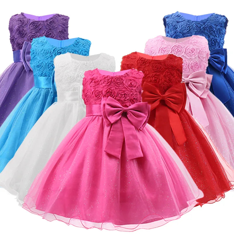 Girls White Dress For First Communion Dresses Elegant Teenager Flower Girls Wedding Birthday Party Prom Gown Children Dress