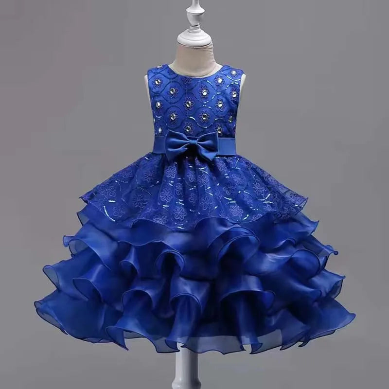 Flower Girl Dress For Wedding Baby Girl 2-8 Years Birthday Outfits Children's Girls First Communion Dresses Girl Kids Party Wear