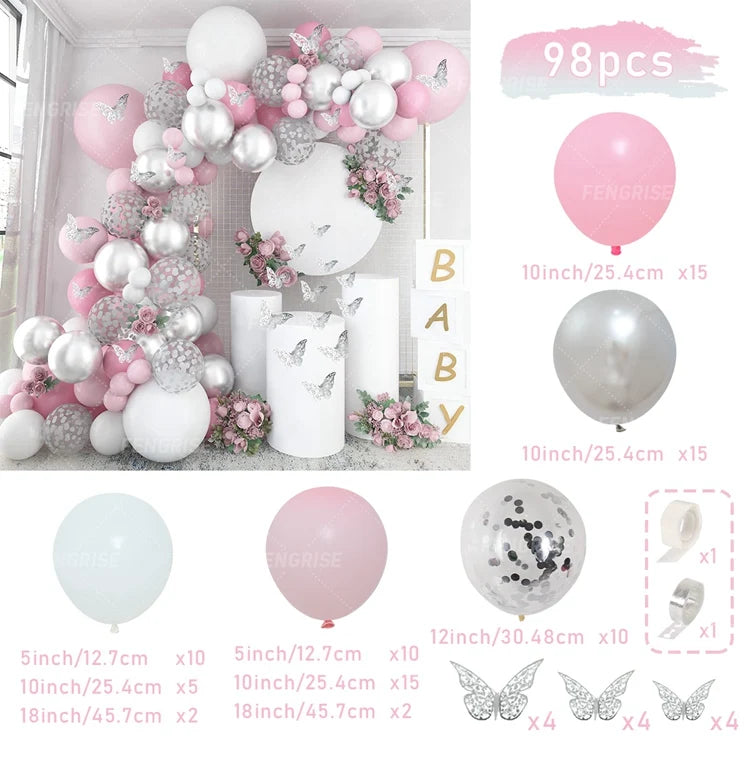 Balloon Garland Arch Kit Birthday Party Decoration Girl Birthday Foil Balloon  Baby Shower Decor Globos Wedding Party Supplies