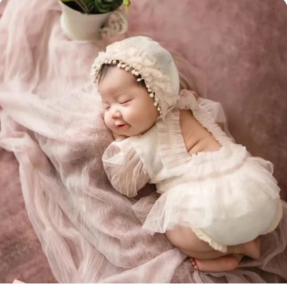 Baby Girl Dress  Newborn Photography Props  Lace Romper Bodysuits Outfits Photography Girl Dress