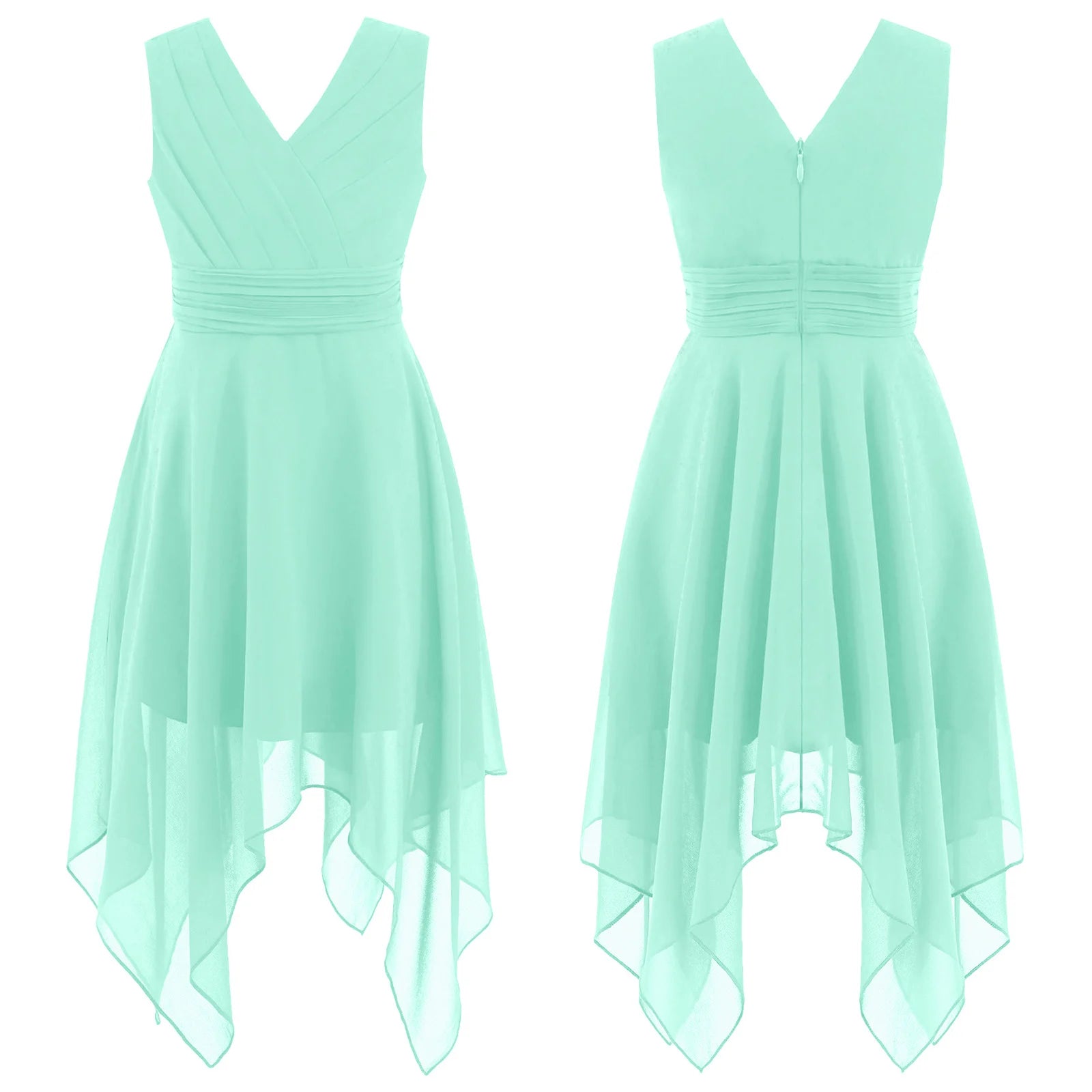 Kids Girls Lace Chiffon Party Grown Dress Birthday Ballroom Wedding Flower Girls Dresses for First Communion Bridesmaid Cocktail