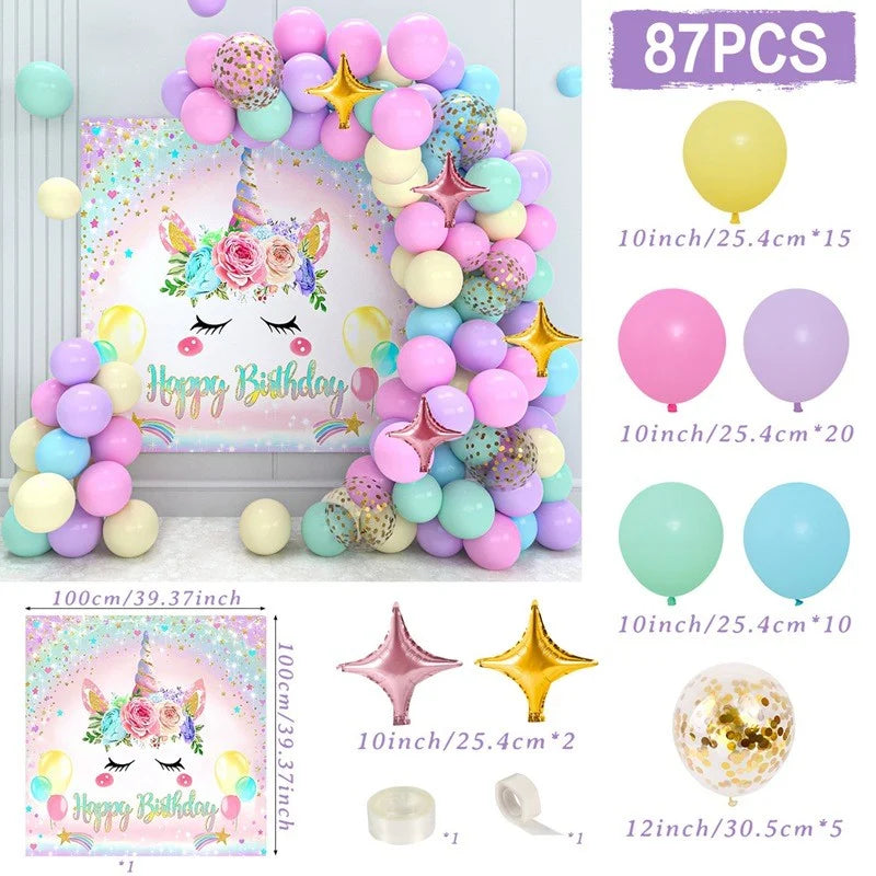 Balloon Garland Arch Kit Birthday Party Decoration Girl Birthday Foil Balloon  Baby Shower Decor Globos Wedding Party Supplies