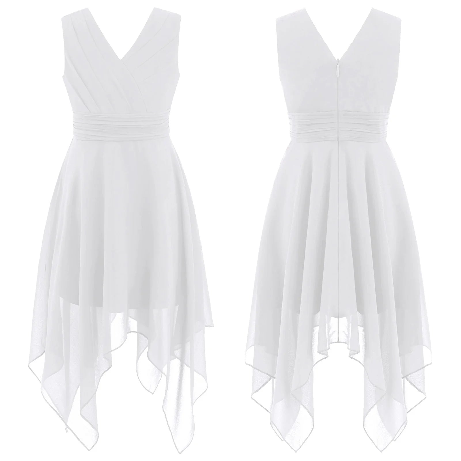 Kids Girls Lace Chiffon Party Grown Dress Birthday Ballroom Wedding Flower Girls Dresses for First Communion Bridesmaid Cocktail