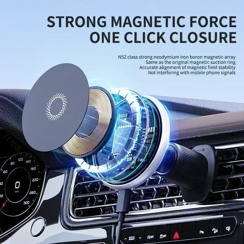 Magnetic Phone Holder Special Fixed Bracket For Volkswagen VW Tiguan 5N 2010-2019 2017 2018 Wireless Charging Base MagSafe Mount