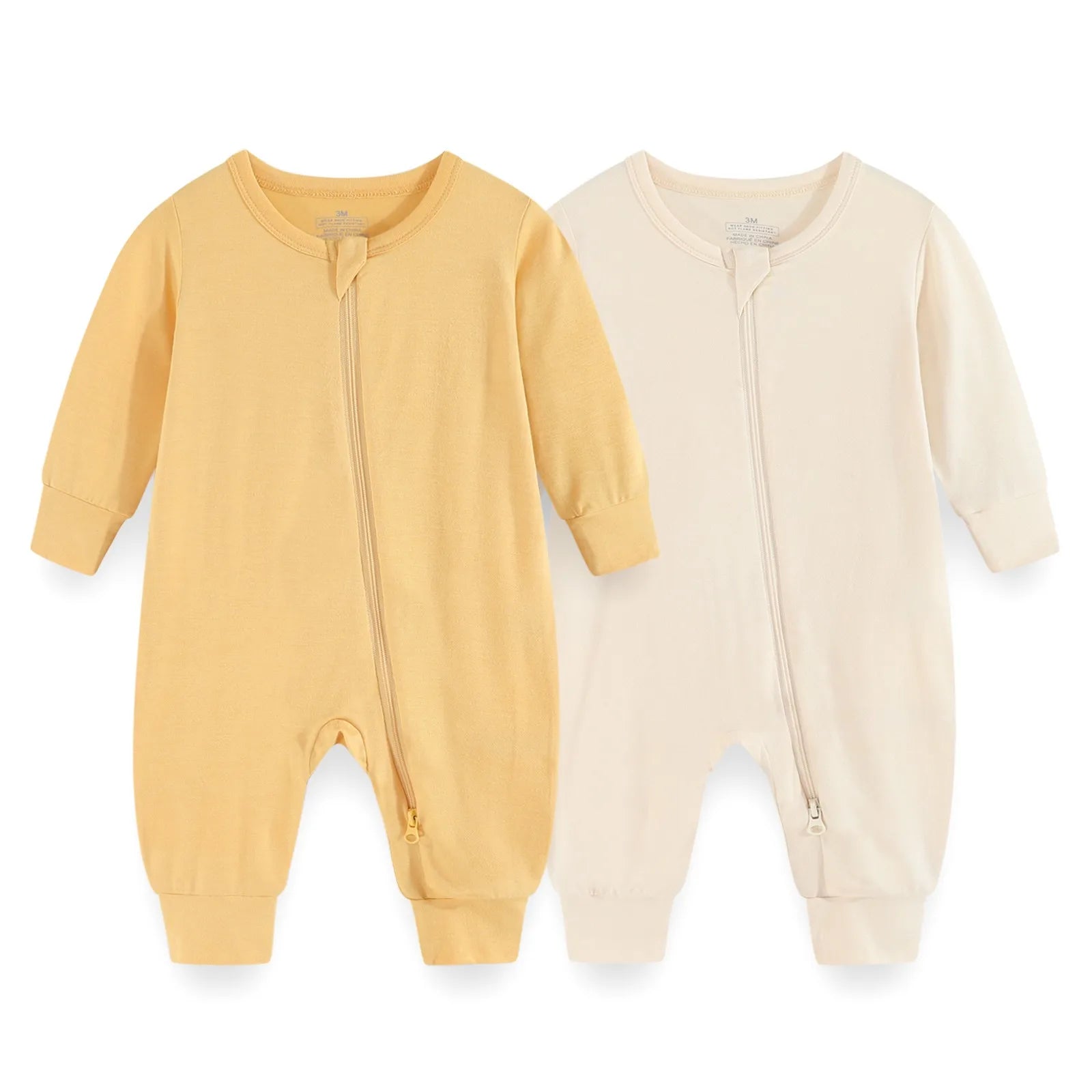 2/3Pieces Cotton Baby Girl Clothes Sets Unisex Rompers 0-24M New Born Baby Boy Clothes 2-Way Zipper Cartoon Autumn Spring